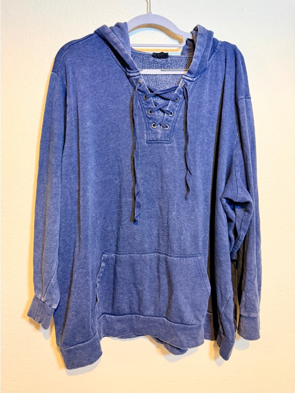 torrid Blue Lace-Up Hoodie